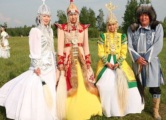 Traditional Yakut people clothes