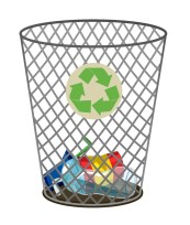 Pollution, litter, rubbish and trash objects isolated